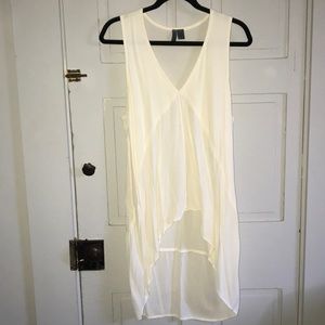 Anthropologie cream tank, size L